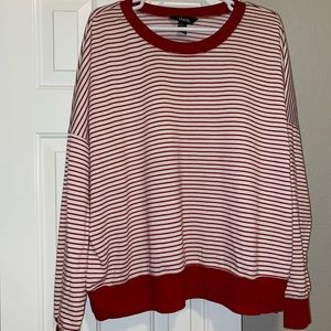 Justify Red and White Sweater